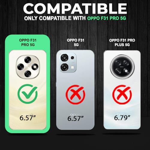 Image of AESTMO Armor Oppo F31 Pro 5G Bumper Back Case Cover | Ring Holder & CD Pattern Sliding Camera Shutter Cover | Back Case Cover for Oppo F31 Pro 5G (Black)