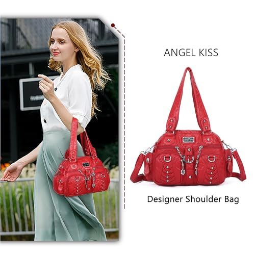 Image of Angel Kiss Small Purse Handbag for Women Crossbody and Shoulder Bags Multipocket Soft Hobo Purses