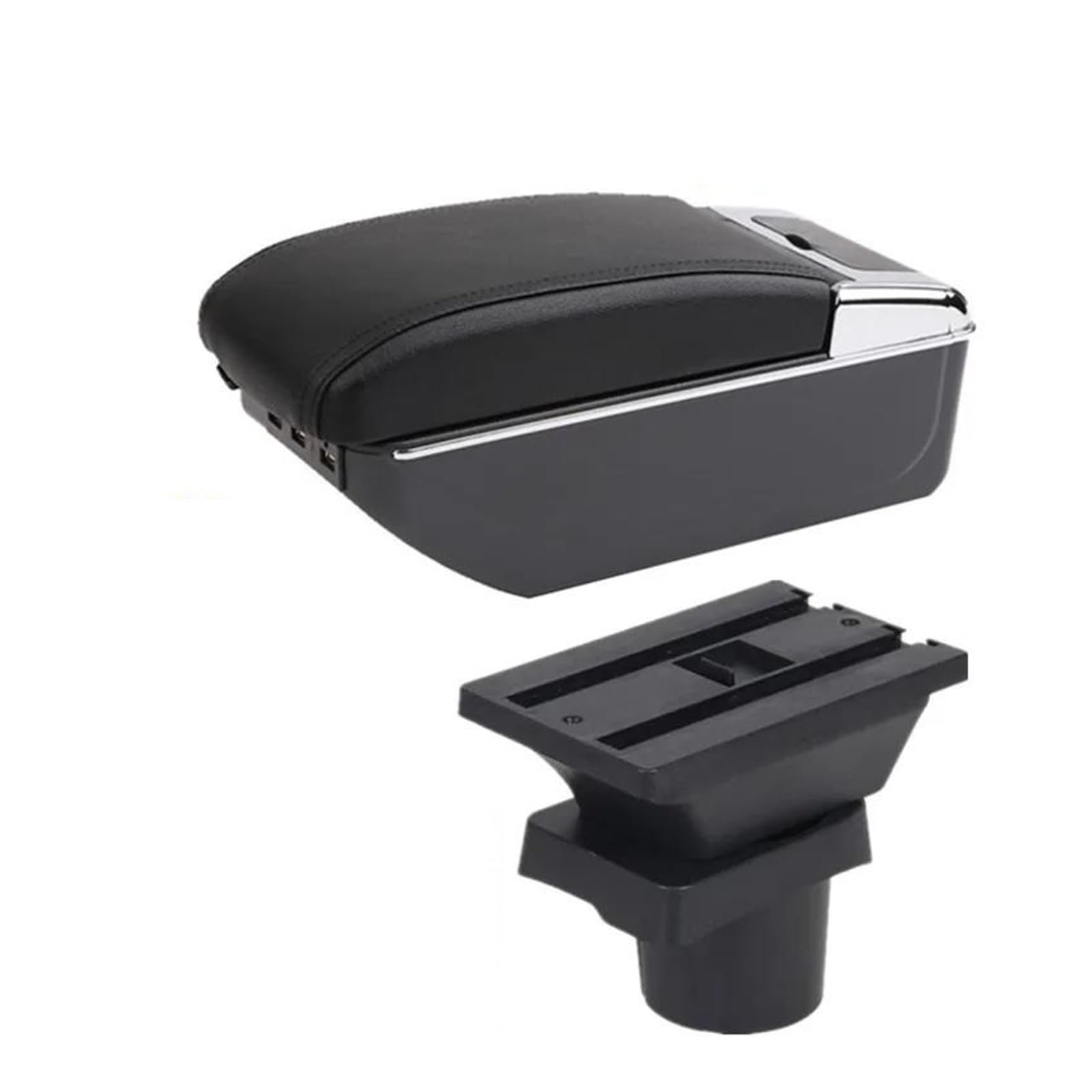 centro consola organizador caja Para MINI Para Cooper R50 R52 R53 R56 R57 R58 F55 F56 F57 Compartimento Reposabrazos Coche Accesorios Almacenamiento Central(C black line 7USB)