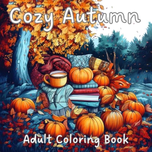 Cozy Autumn Adult Coloring Book: Fun and Relaxing Hygge-Autumn Inspired Designs for Adults and Teens. Unwind to Relieve Stress and Unleash Your Creativity.