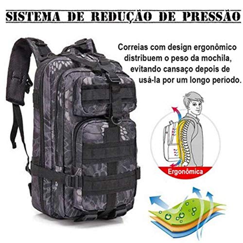 Mochila Tática Multiuso Escolar Cargueira 30 Litros Camping 929-L - Lorben