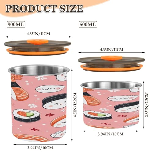 Bote para café ATTX acero inoxidable 17oz sellado miniatura 2
