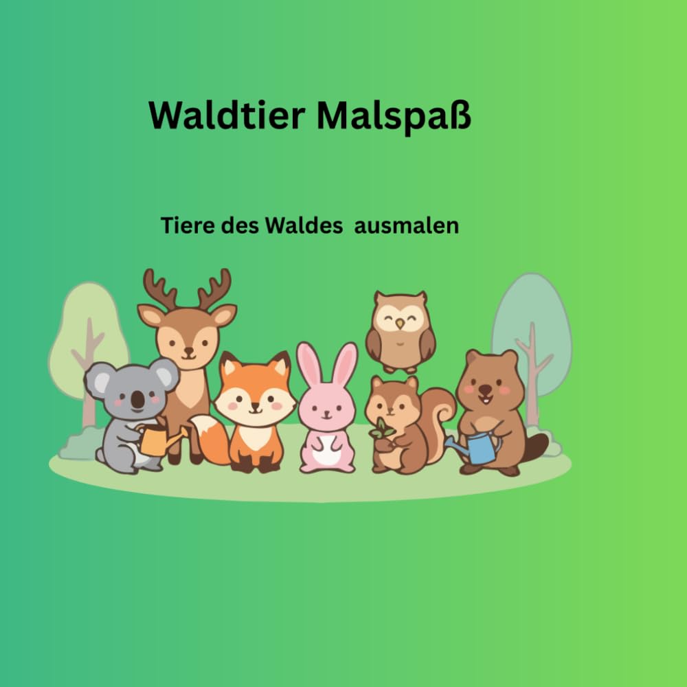 Waldtier Malspaß: Tiere des Waldes ausmalen