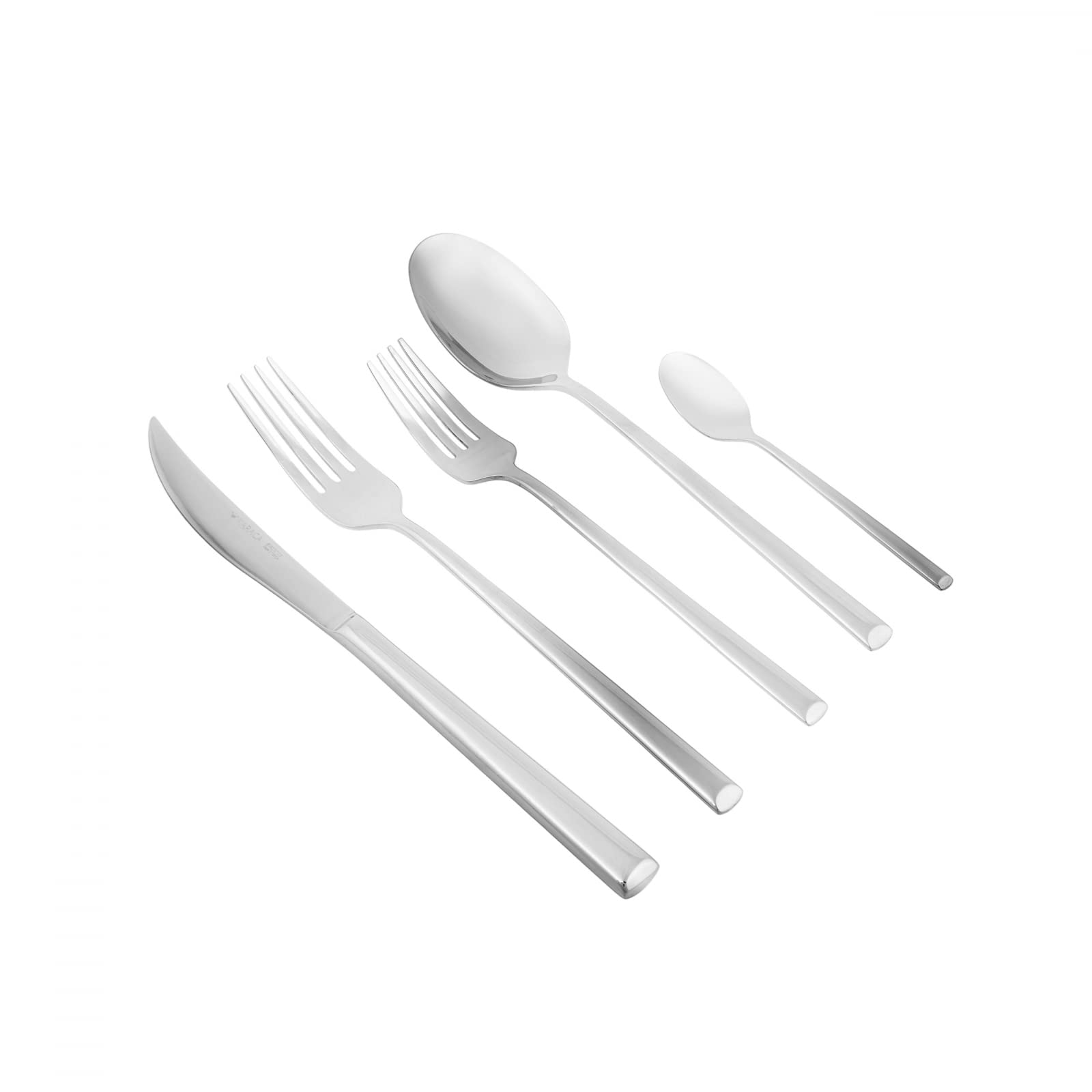 Karaca Tivoli 60-Teiliges Besteck-Set, Fur 12 Personen, 18/10 Edelstahl Besteck- Set, Spulmaschinengeeignet, Perfekt fur den taglichen Gebrauch- Karaca Edehlstahl Set