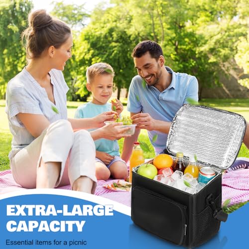 HIQE-FL 2 Stück Kühltasche Faltbar,10L Picknicktasche Kühltasche – Ansicht 5