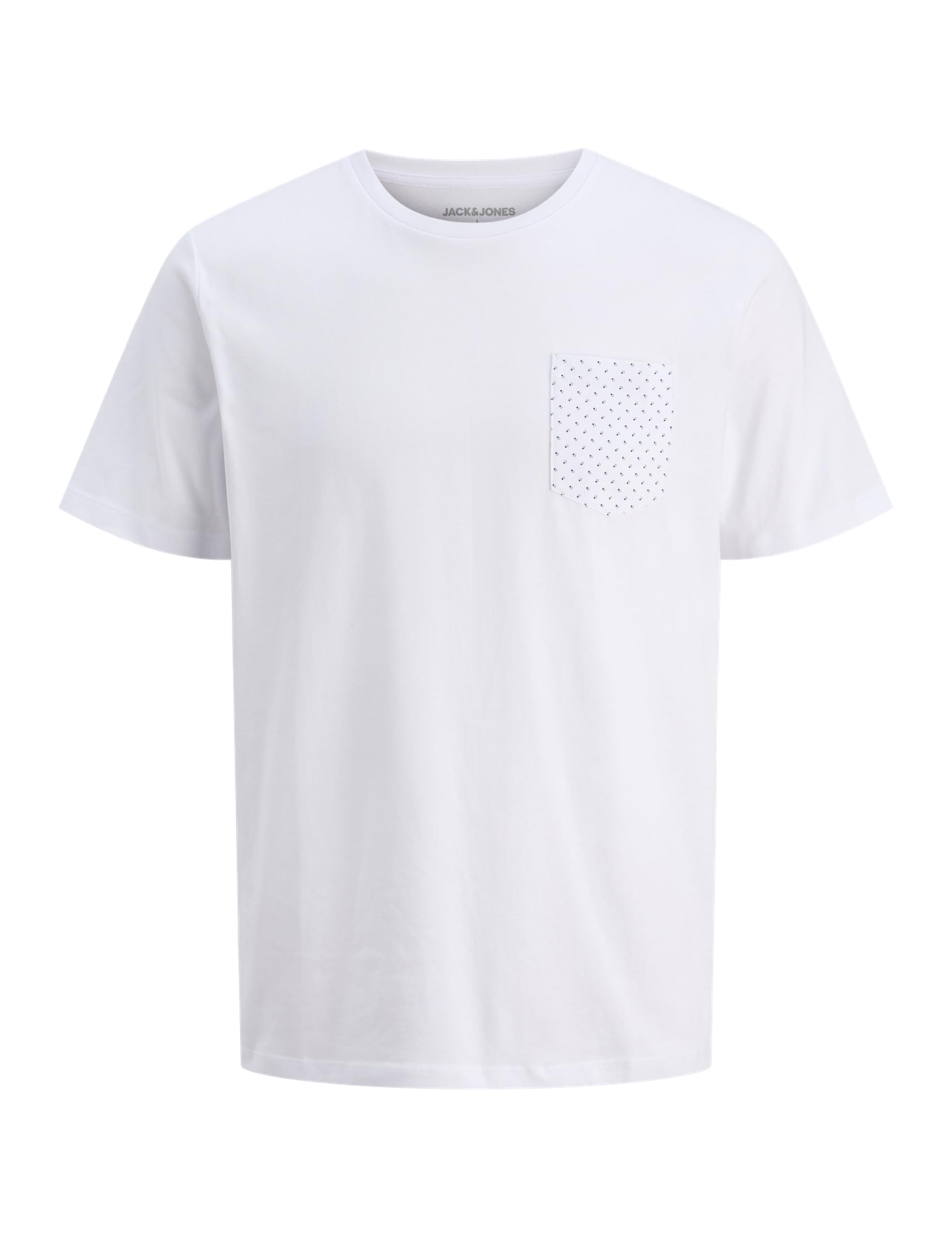 JACK & JONES Jjmatheo Tee SS Crew Neck, White, M
