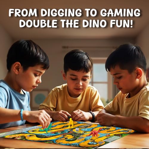 Image of HOTKEI DIY Dinosaur Toy Egg Excavation Toys Kit for Kids 9-12 Educational Screen Free Activity Birthday Return Gift for Boys Age 7 8 9 10 11 12 14 Years Old Boys Girls Dinosaur Fossil Digging Kit