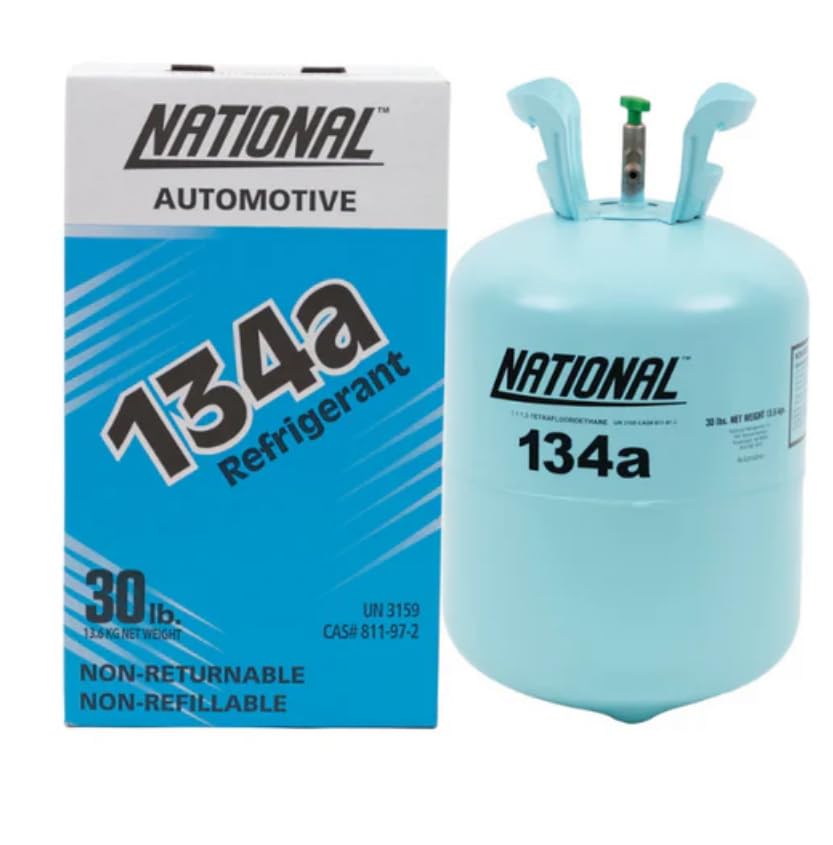 Replacement Compatible/Automotive ac -R-134a-30lbs Freon for MVAC. Packaging May Vary, Made in The USA. All cylinders Come Full and in Perfect Conditions. Safe for Diesel+Gas REFRIGERENT