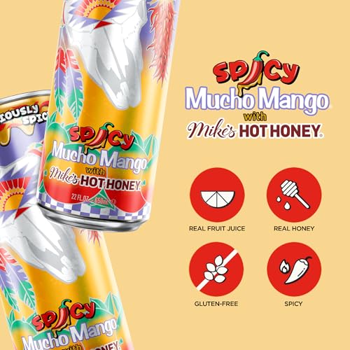 Image of AriZona Spicy Mucho Mango x Mikes Hot Honey - 22 Fl Oz (12 Pack)