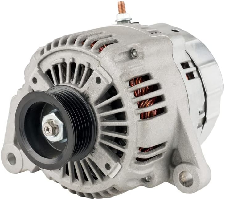 117 Amp Alternator Compatible With 2001-2006 TJ, 2001-2006 Wrangler L6 4.0L Replace 56041864AA, 56041864AB, 56041864AB1, 56041565AB,121000-3820, 121000-3821, 121000-3810,AND0385, AND0255