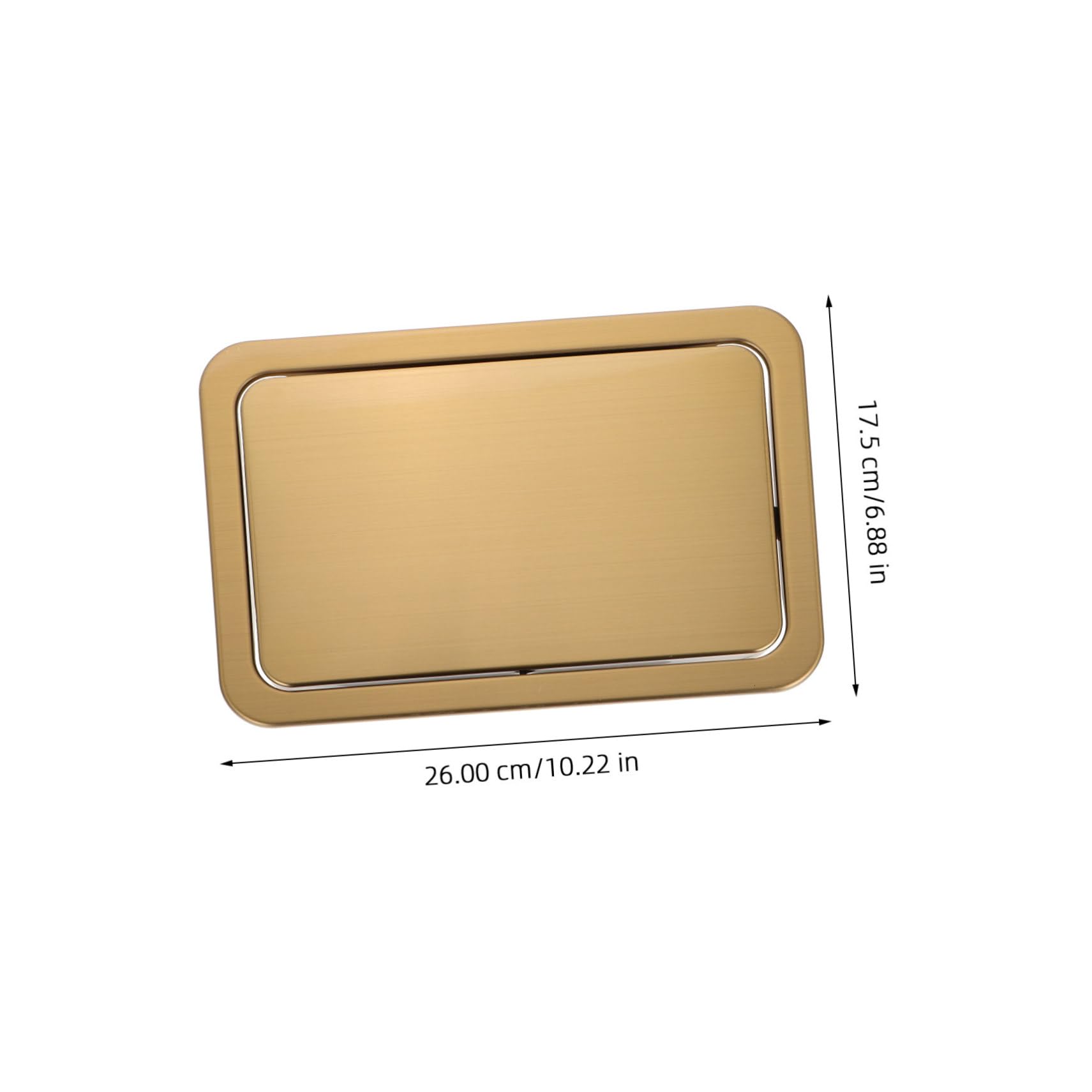 PRETYZOOM Tapa Empotrada de Acero Inoxidable Dorado para Cubre Fregadero Acero, Tapa Abatible para Cubo de Basura Cocina Diseño Ahorrador de Espacio y Fácil Limpieza