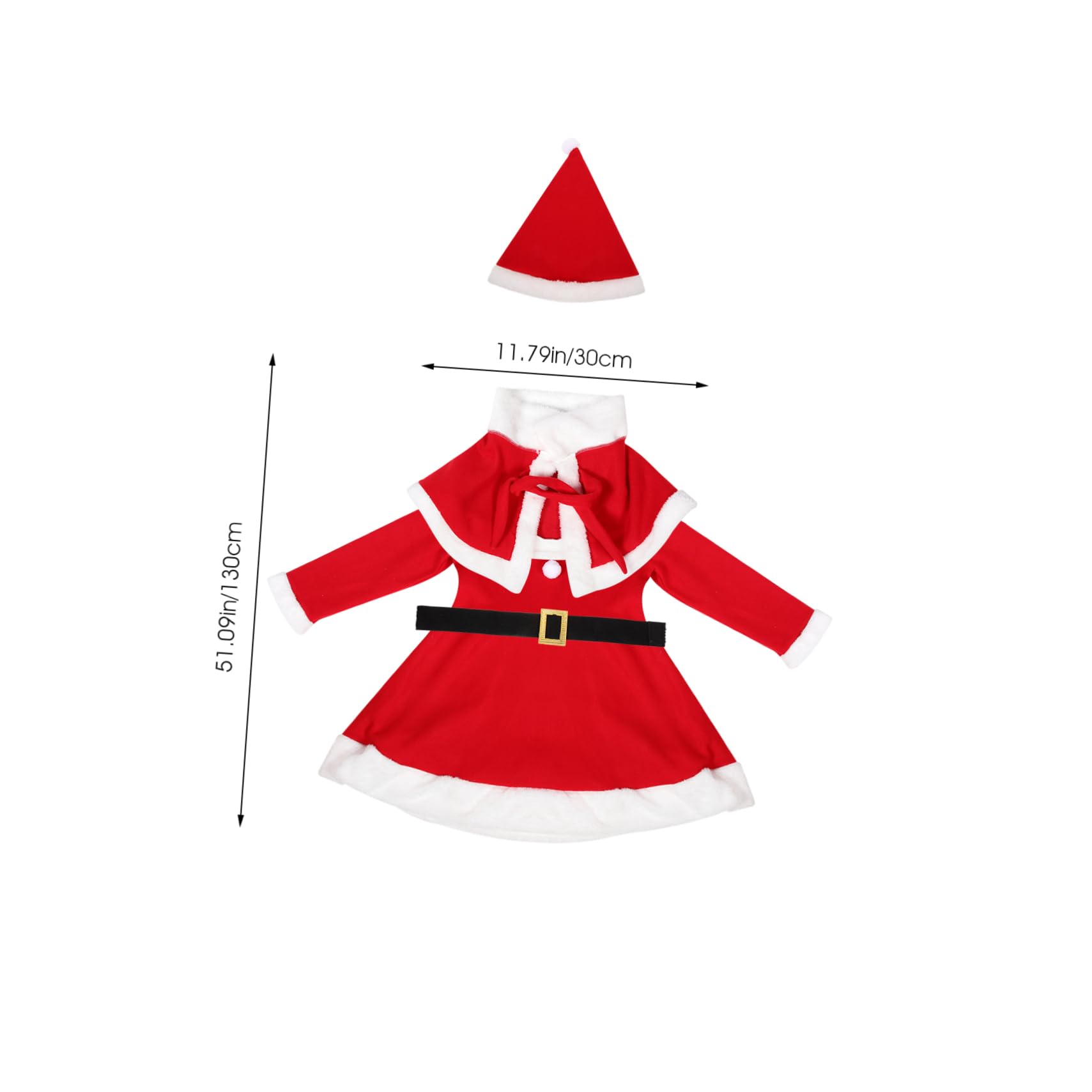 VALICLUD Costume da Babbo Natale per bambina Addobbi per l'albero di Natale borsa natalizia in tessuto non tessuto natalizi per costume natalizio per rosso