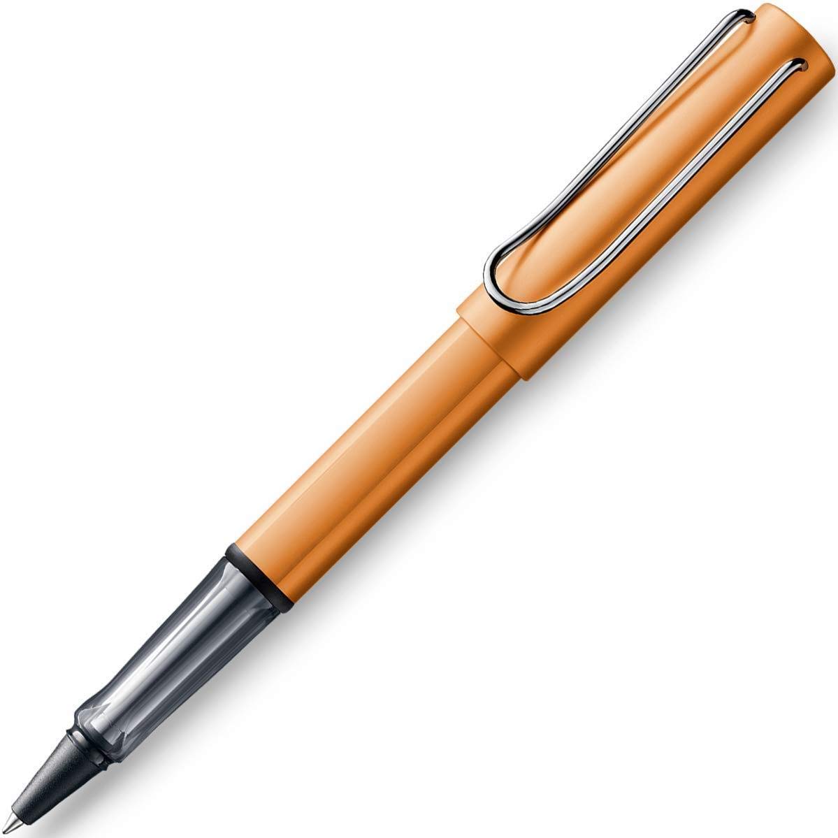 Stylo Roller Lamy Balloon 311 Rose Transparent - Cartouche Bleue Effaçable - Poignée Ergonomique