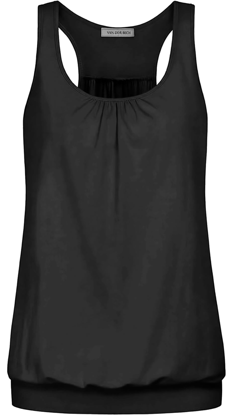 Van Der Rich ® - Camiseta de Tirantes Espalda Nadadora Escote Plisado - Mujer - 2