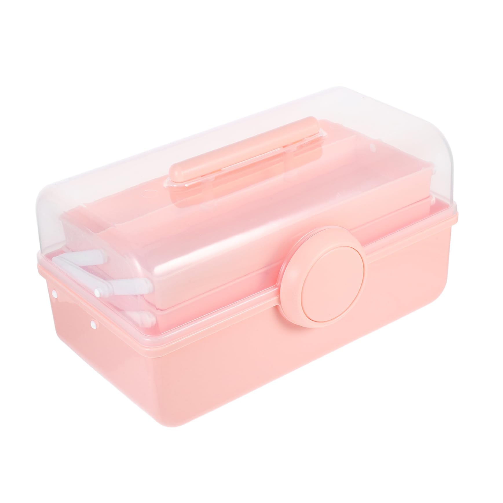 Scatola Organizer Cosmetici da Tavolo Rosa, Grande Capacità