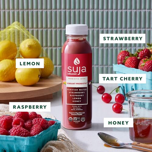 Image of Suja Organic Gut Health Shots and Juice Variety Pack | 10 Digestion Shots and 6 Vibrant Probiotic Juices | Plant-Based & Gluten Free (2 fl oz Shots /Pack of 10, 12 fl oz Juices /Pack of 6)