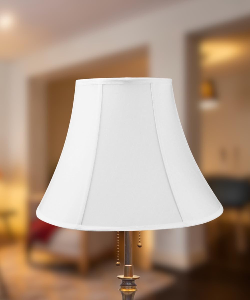 Royal Designs, Inc. Bottom Scallop Gather Pleat Basic Lamp Shade, Eggshell, 8 x 16 x 13, BSO-754-16EG-2, Pack of 2