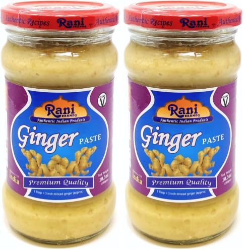 Rani Ginger Cooking Paste 10.5oz (300g) Glass Jar ~ Vegan | Gluten Free | NON-GMO | No Colors | Indian Origin (Pack of 2)