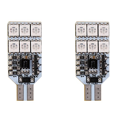 Bombillas LED T10 para interior de vehículo con control remoto miniatura 6