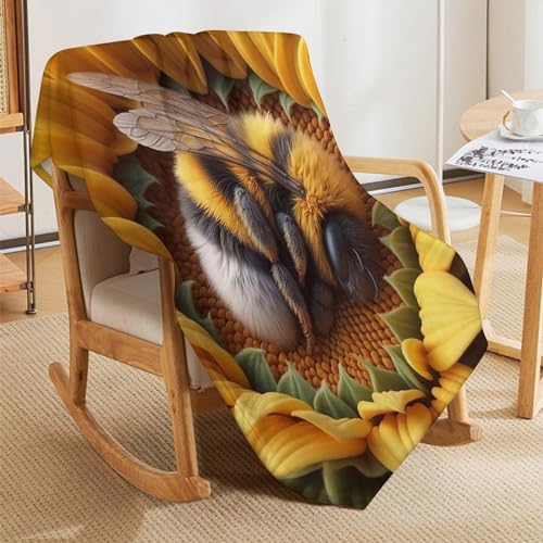 Plaid couverture de abeille mignonne idéal pour lit et canapé - 8