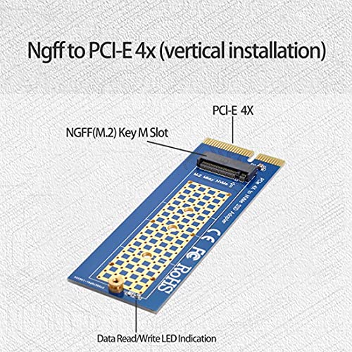 ChenYang CY PCI-E Express 3.0 4X to NGFF M-Key PCI-E NVME AHCI SSD Vertical Adapter for SSD & Motherboard - Image 3
