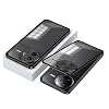 POCO F7 Pro Bumper Aluminum Translucent Back Panel Case Metal Frame Clear Shockproof Metal Cover Black