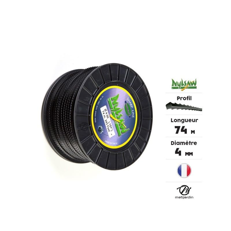 Matijardin - Fil débroussailleuse Cranté 4 mm x 74 m Nylsaw