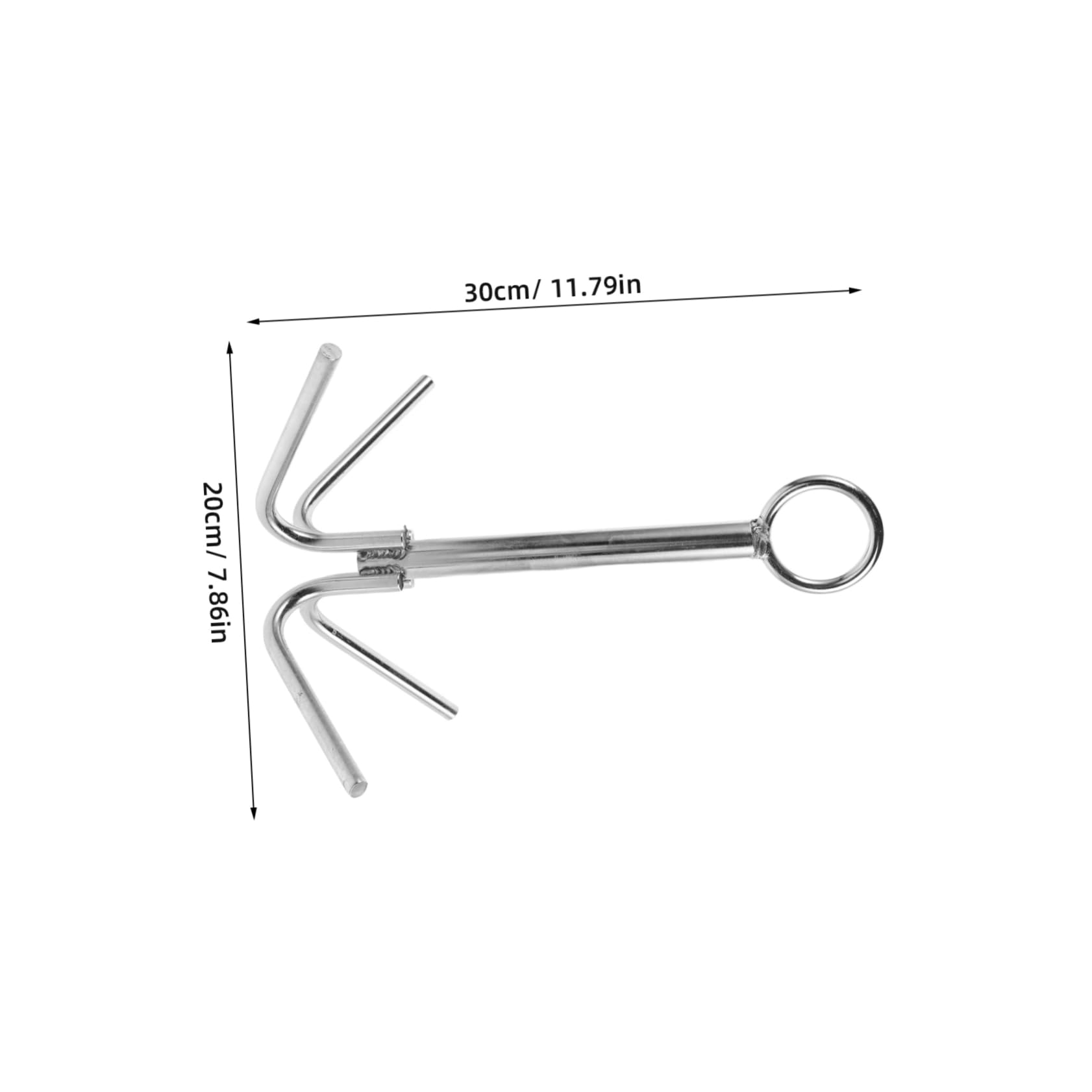 iplusmile Ancora per Barche a 4 Punte in Acciaio Inossidabile Gancio Scorrevole per Yacht Canoe e Gommoni Resistente all Usura e Facile da Trasportare