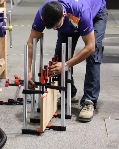 Image of BESSEY TG4.016+2K Clamp, woodworking, F-style, 2K handle, replaceable pads, 4 In. x 16 In., 880 lb