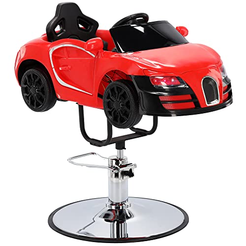 Calissimo Kinderfriseurstuhl CAR-5211-C RED hydraulischer Drehstuhl für Friseursalons Calissimo Kinderfriseurstuhl CAR-5211-C RED hydraulischer Drehstuhl für Friseursalons