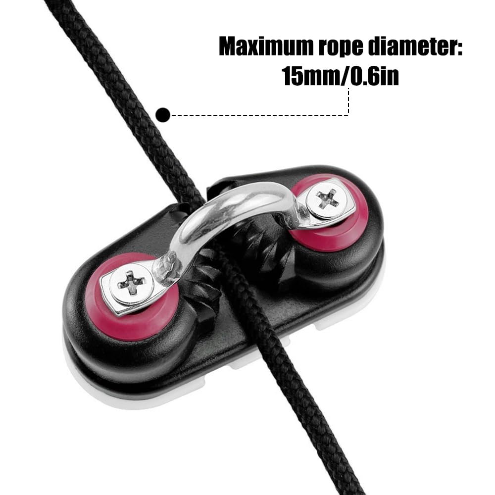 Taquet Coinceur Aluminium/ABS – 2 Pièces, Ligne Max 15mm, Pour Voilier Kayak