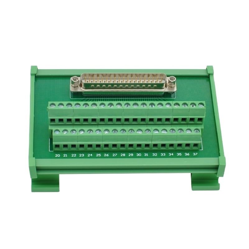DB37green Relay Terminal Block Industrial Control Module DIN Rail Mounted Adapter Plate Screw Type Terminal Block Connector(SM-DB37F-G7)