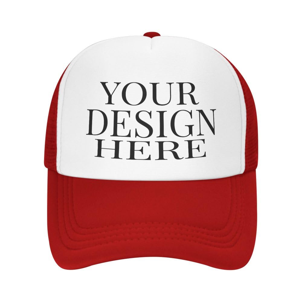 Kyzmz Unisex Red Custom Hats Wholesale Price For Men Personalized Trucker Hats Baseball Cap Add Your Own Image/Text/Logo
