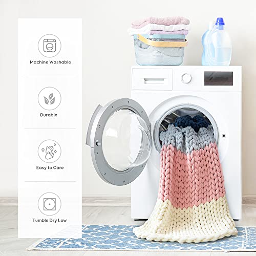 Sivio Knitted Weighted Blanket Kids 6.5Lbs, Chunky Knitted Toddler Heavy Blanket, Skin Friendly No Beads Breathable Children's Throw, Machine Washable, 36"X 48" #TOP7