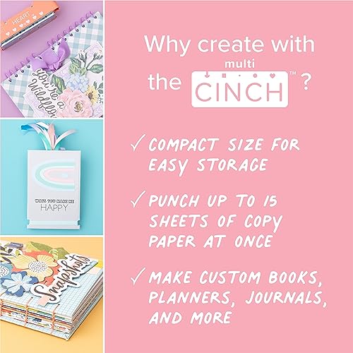 We R Memory Keepers Multi Cinch Kit (2 in 1 Circle & Disc) Book Binding Art Crafts Sewing Scrapbooking Journaling Printmaking Paper Craft Office Home Card Stock DIY Card Making Sticker Machine by We R Memory Keepers - Image 7