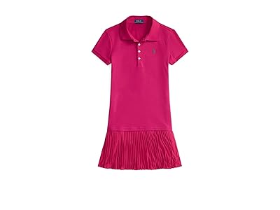 Polo Ralph Lauren Kids Pleated Stretch Mesh Polo Dress (Big Kid) Girl