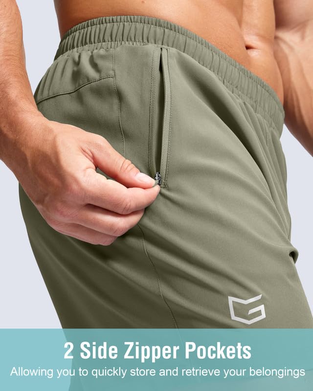 Image of G Gradual Men's Athletic Running Shorts with Zipper Pockets Quick Dry 7 inch / 5 inch / 9 inch Workout Gym Shorts for Basketball Hiking