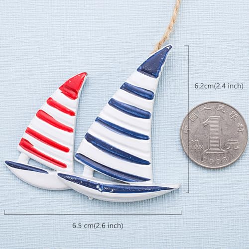 Image of Daimay 12PCS Resin Nautical Ornaments Miniature Beach Ornament Kits Mini Seaside Anchor Lifebuoy Fish Seastar Model Micro Landscape Scenery Decor Aquarium Terrariums Miniature Gardens