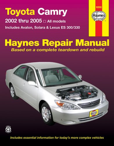 Toyota Camry,avalon,solara,lexus Es300/330 Repair Manual 2002-2005
