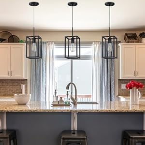 3pack1lighthangingrusticfarmhouse57metallanterncagependantceilinglightfixtureblackfinishforkitchenislandcafebaroversink Urban Country Home Decor 3 pack 1 light hanging rustic farmhouse 57 metal lantern cage pendant ceiling light fixtureblack finish for kitchen island cafe bar over sink urban country home decor