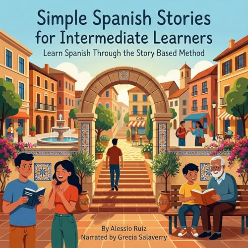 Simple Spanish Stories for Intermediate Learners Audiolivro Por Alessio Ruiz capa