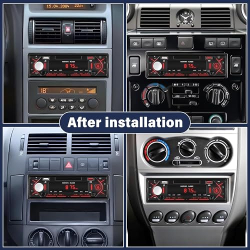 Image of Single Din Car Stereo FM /BT /MP3 Player with Dual USB & AUX | Bluetooth Calling, FM Radio Tuner, Dual USB Ports, AUX Input, LED Display