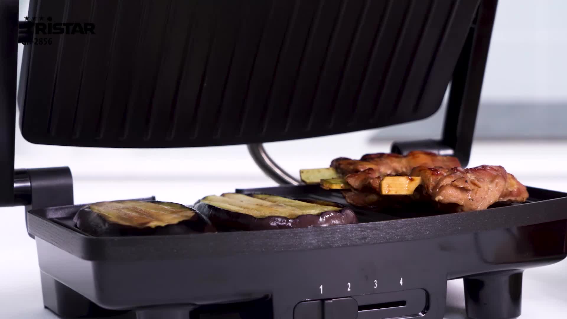 Tristar GR-2868 Contactgrill – Bakoppervlak 29 x 24 cm - 180° te openen - 2200 W