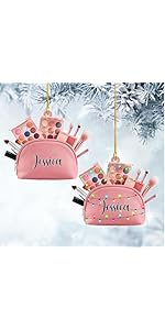 Personalized Makeup Ornaments 2024 for Christmas Tree, Lipstick Ornaments for Christmas Tree, Cus...