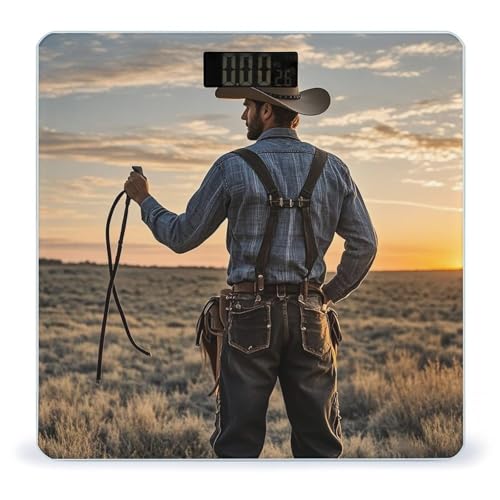 Báscula Digital Cowboy West de Vidrio Templado para Baño