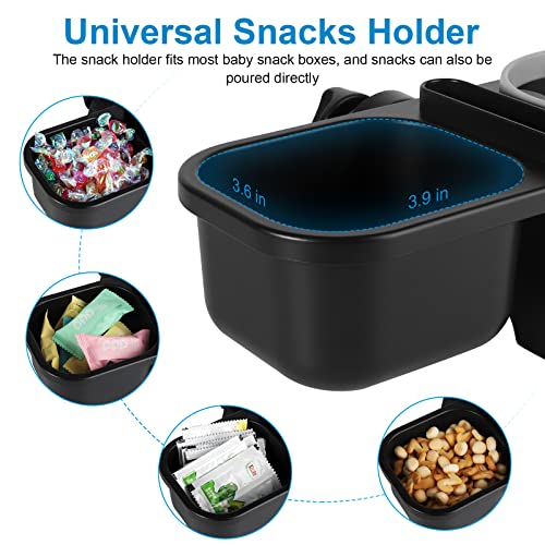 Image of Accmor Stroller Cup Holder with Tray, Universal Cup Holder Tray for Uppababy Nuna Doona Strollers, Bottle Drinks Holder for Stroller, Wheelchair, Walker