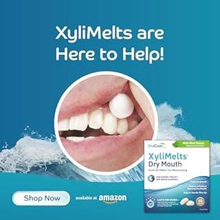 XyliMelts Dry Mouth Relief Discs Mild Mint (40 Count) – Xylitol Oral Adhering Tablets for Nighttime or Day Use, Long-Lasting Dry Mouth Relief & Saliva Support