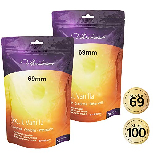Amor Vibratissimo®"MiTalla 69mm" 100 pack preservativos, condones para una sensación auténtica