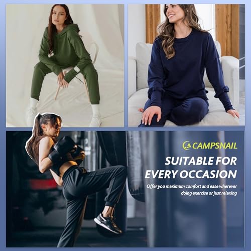 CAMPSNAIL Joggers for Women with Pockets - Womens Sweatpants Yoga Lounge Relaxed-fit Pants for Workout Running