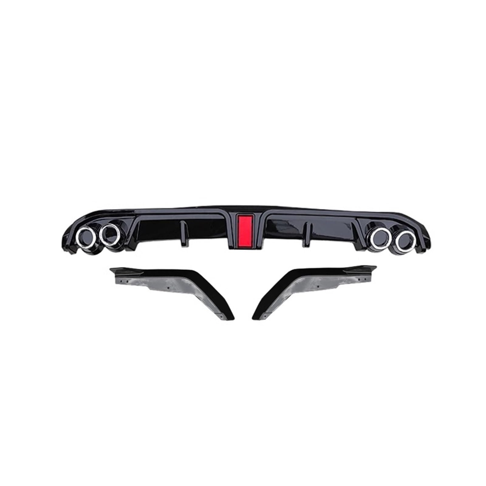 Gloss Black Rear Bumper Splitter Lip Protector (2pc) Fits Toyota Corolla 2020-2023 – No Drill, Easy Install